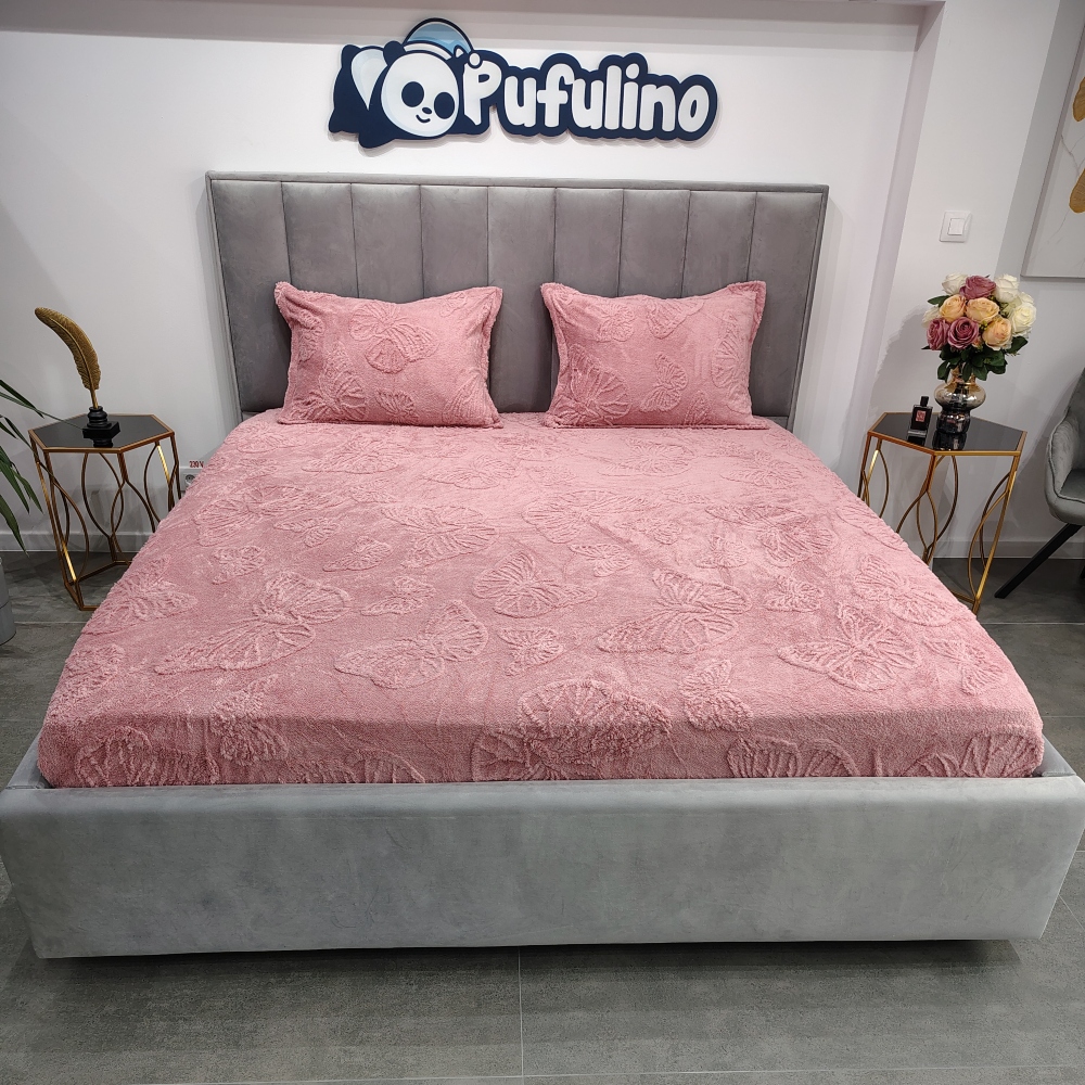 husa de pat cocolino model fluturasi roz husa de pat cocolino model fluturasi roz