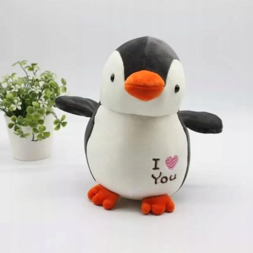 jucarie si patura cadou pinguin gri