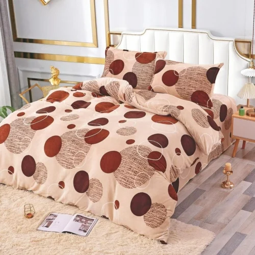 lenjerie-de-pat-cocolino-bej-cu-cercuri