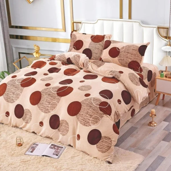 lenjerie-de-pat-cocolino-bej-cu-cercuri