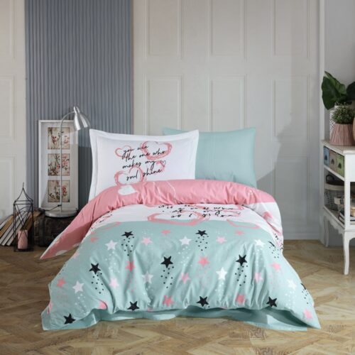 lenjerie poplin 1 persoana voyager pudra