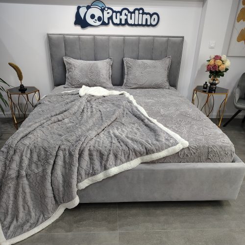 pachet primotional husa de pat si patura cu blanita