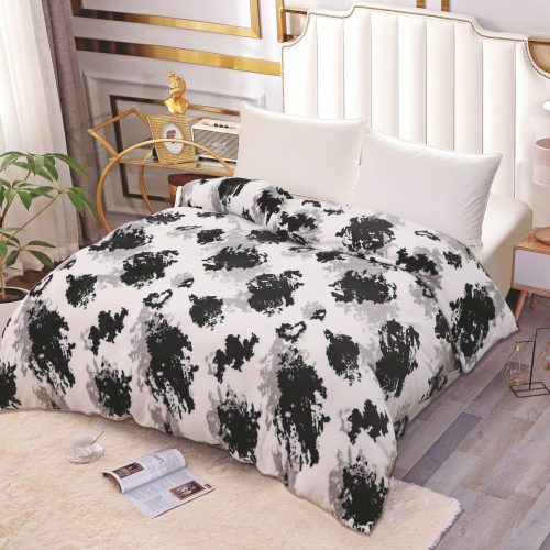 patura cocolino alba cu pete negre