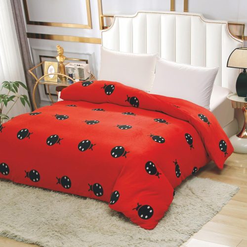 patura cocolino rosie cu buburuze