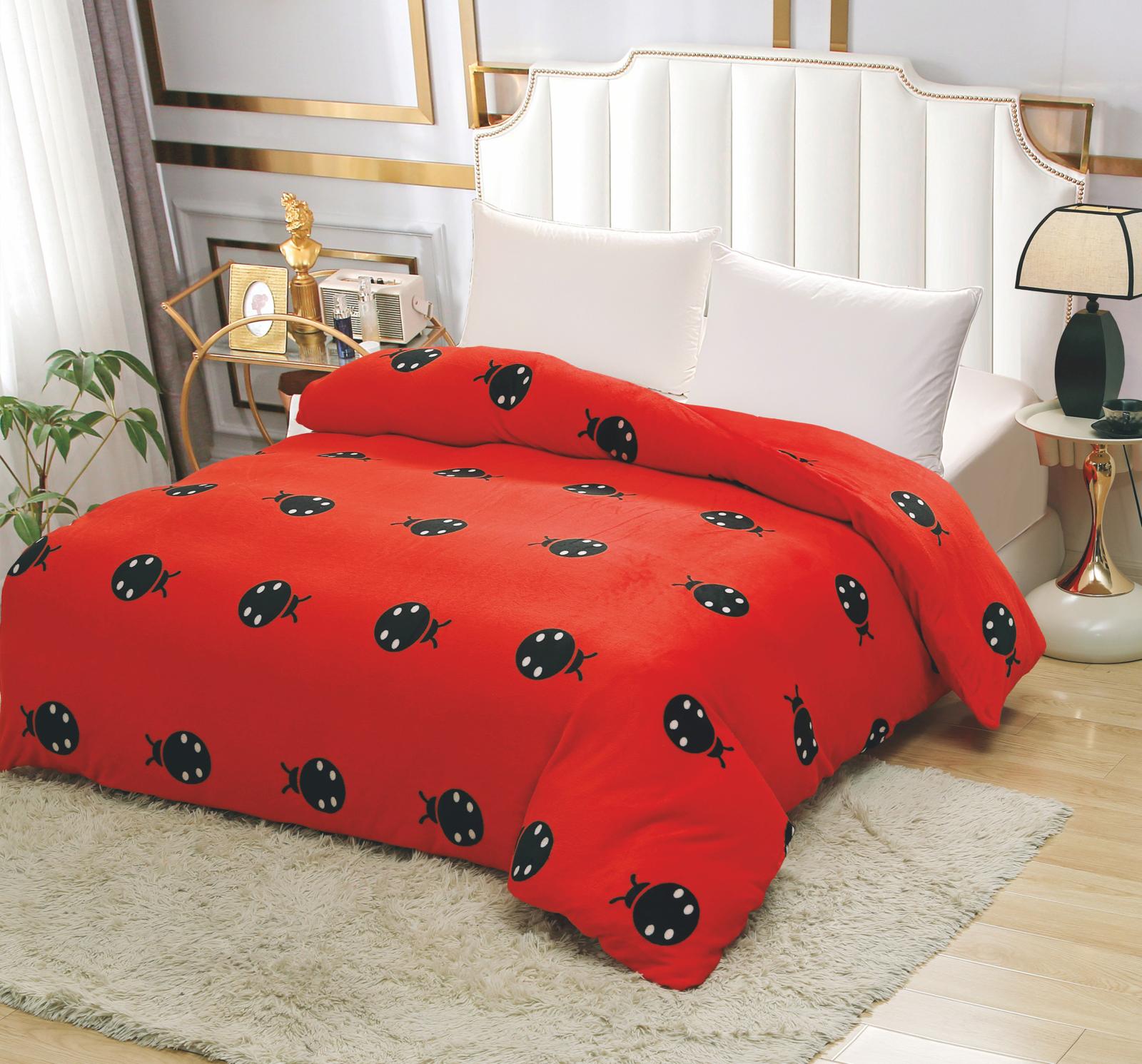 patura cocolino rosie cu buburuze patura cocolino rosie cu buburuze