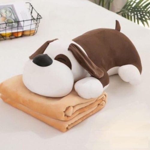 set jucarie plus si patura catelus - maro inchis