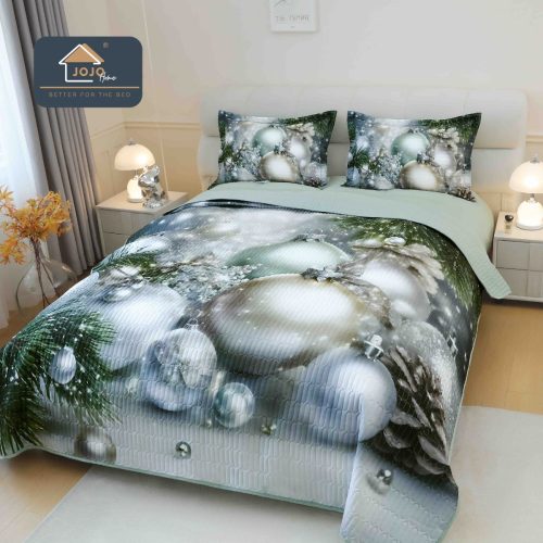 cuvertura 5D globuri argintii bradut