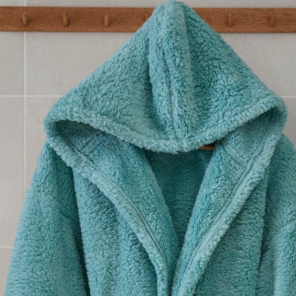 halat de baie wellsoft pufos cu gluga turcoaz gluga halat de baie wellsoft pufos cu gluga turcoaz gluga