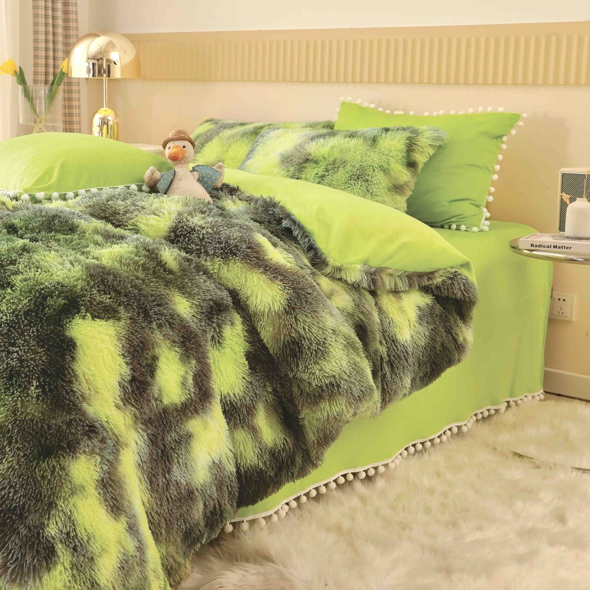 lenjerie cocolino fluffy verde degrade aproape lenjerie cocolino fluffy verde degrade aproape