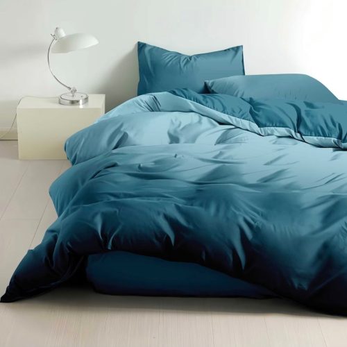 lenjerie de pat finet albastra degrade