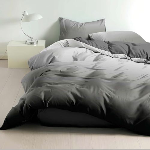 lenjerie de pat finet antracit degrade