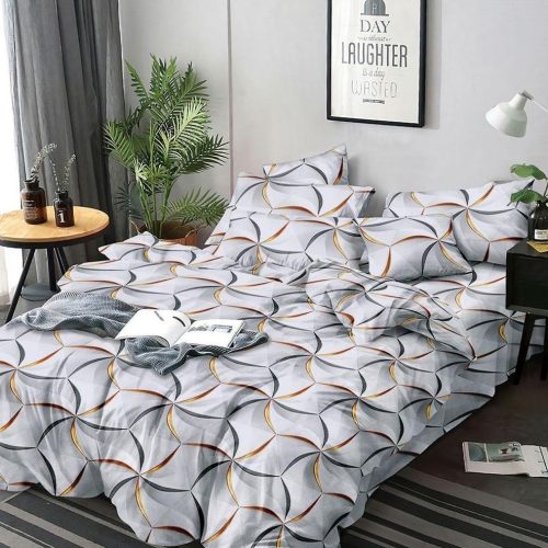 lenjerie de pat finet gri cu ornamente (1)