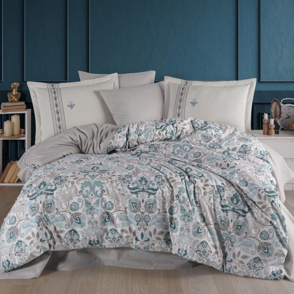 Lenjerie Bumbac Poplin Anabel - Turkuaz