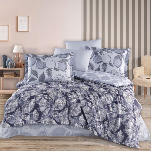 Lenjerie Bumbac Poplin Calisse - Lacivert