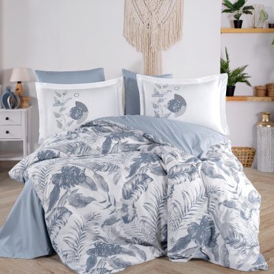 Lenjerie Bumbac Poplin Tiffany - Denim