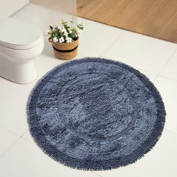 covor baie rotund gri antracit