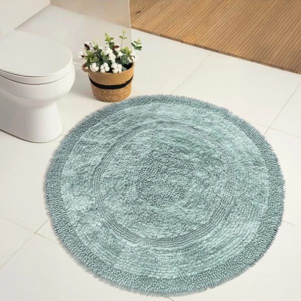 covor baie rotund verde menta