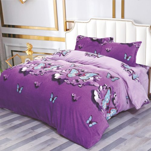 lenjerie cocolino mov cu fluturi