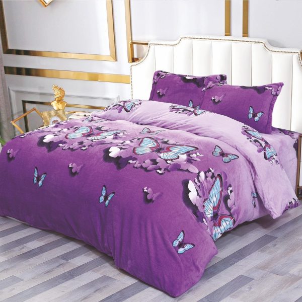 lenjerie cocolino mov cu fluturi