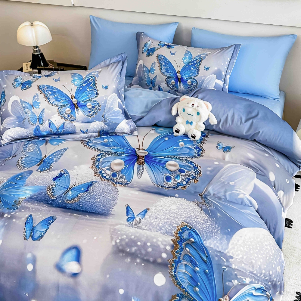 lenjerie de pat imprimare digitala 5d albastra cu fluturi (1) lenjerie de pat imprimare digitala 5d albastra cu fluturi (1)