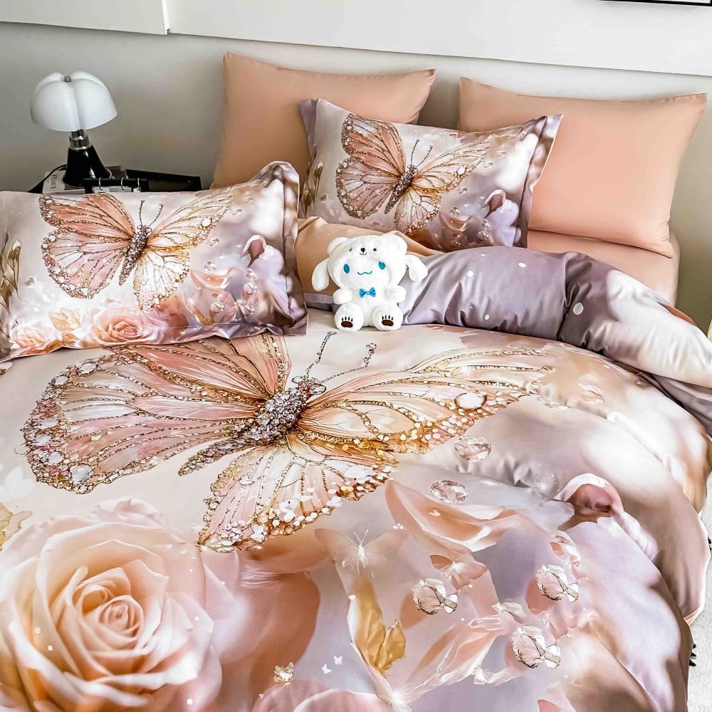 lenjerie de pat imprimare digitala 5d cu fluturi bej (1) lenjerie de pat imprimare digitala 5d cu fluturi bej (1)