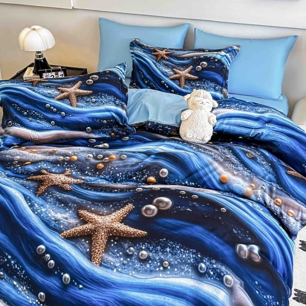 lenjerie de pat imprimare digitala 5d cu fructe de mare (1)