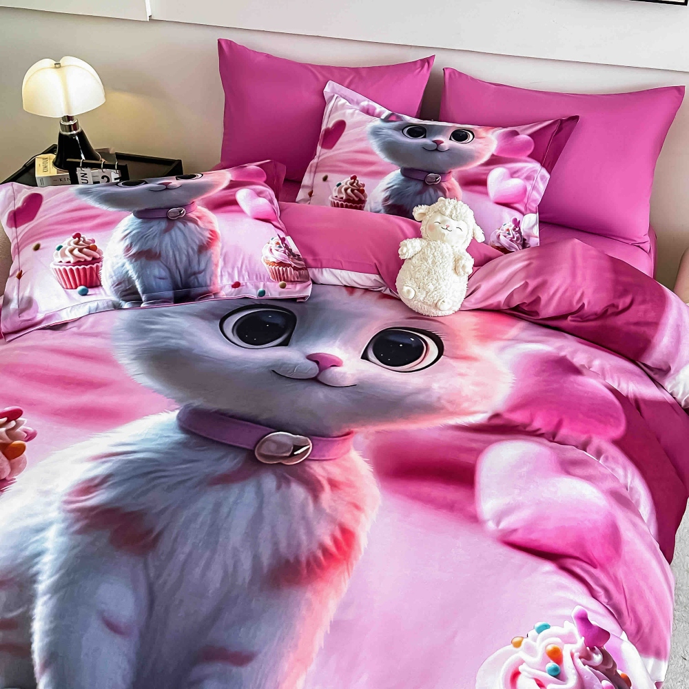 lenjerie de pat imprimare digitala 5d cu pisica roz (1) lenjerie de pat imprimare digitala 5d cu pisica roz (1)