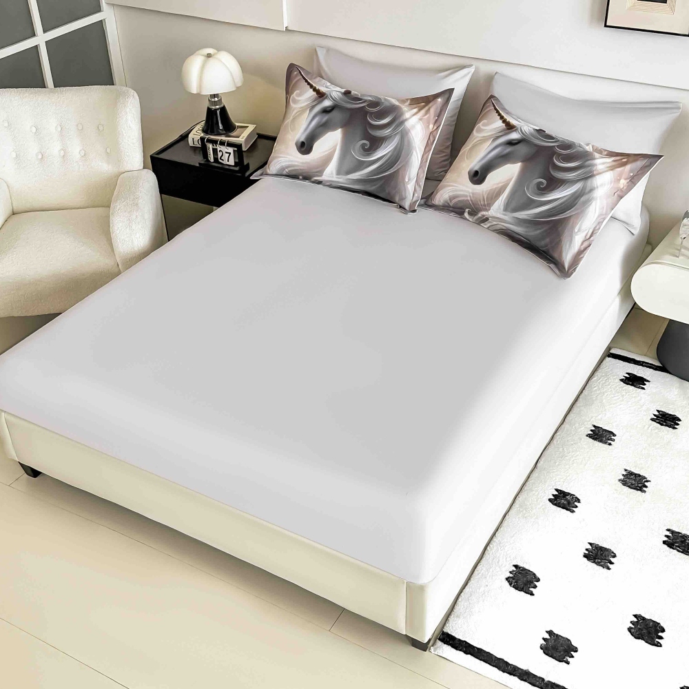 lenjerie de pat imprimare digitala 5d cu cai albi lenjerie de pat imprimare digitala 5d cu cai albi