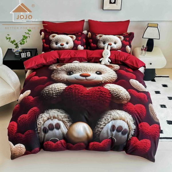 lenjerie de pat imprimare digitala 5d cu ursuleti