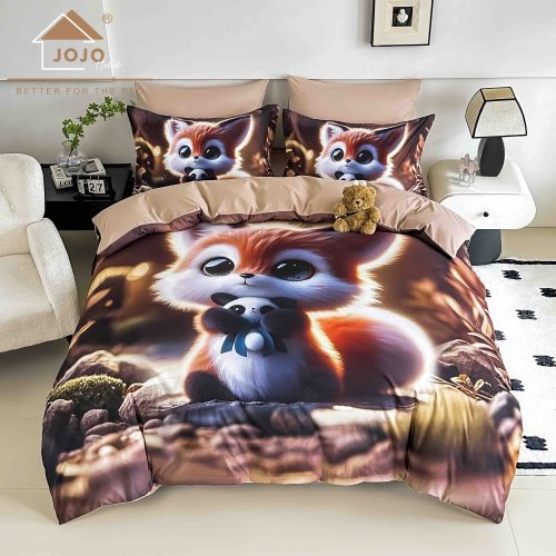 lenjerie de pat imprimare digitala 5d cu veverita