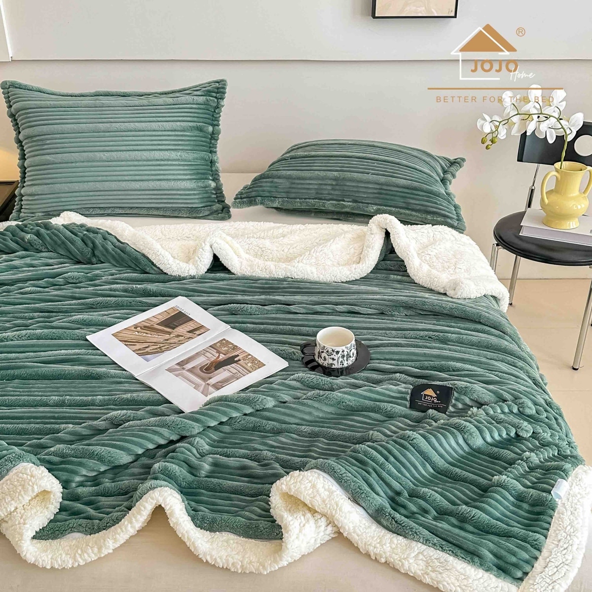 patura cu blanita deluxe cu 2 fete de perna turcoaz pat dublu patura cu blanita deluxe cu 2 fete de perna turcoaz pat dublu