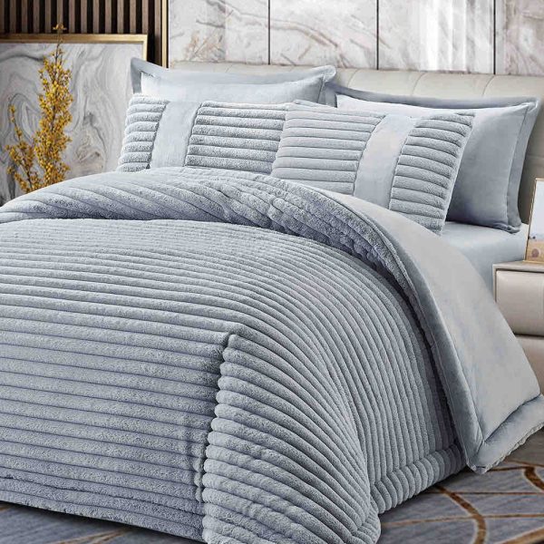 pilota 6 piese cu elastic gri deschis