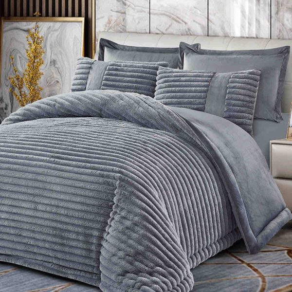 pilota 6 piese cu elastic gri inchis