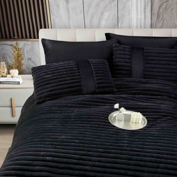 pilota 6 piese cu elastic negru material cocolino