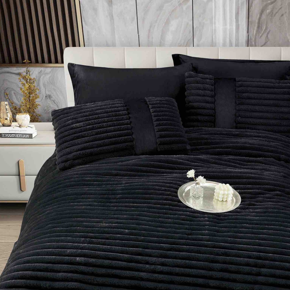 pilota 6 piese cu elastic negru material cocolino pilota 6 piese cu elastic negru material cocolino