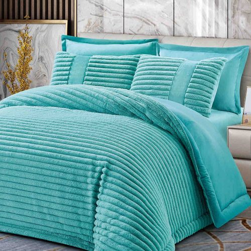 pilota 6 piese cu elastic turcoaz