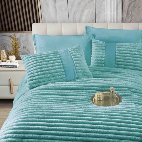 pilota 6 piese cu elastic turcoaz material cocolino