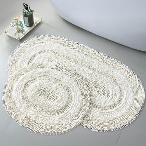 set 2 covorase baie spaghetti crem