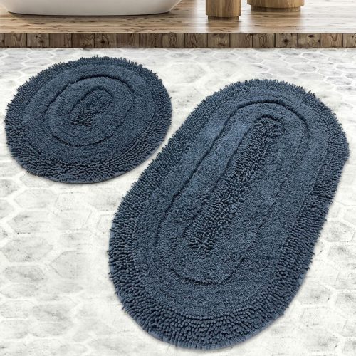 set 2 covorase baie spaghetti gri antracit