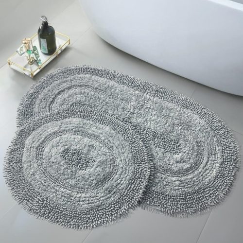 set 2 covorase baie spaghetti gri deschis