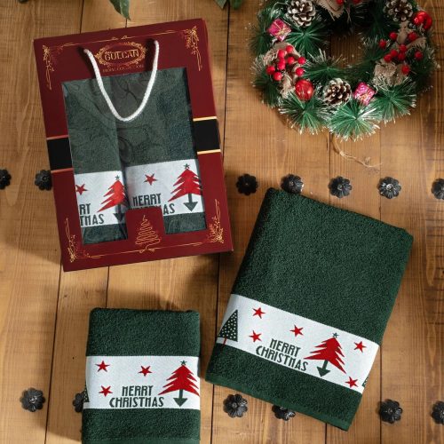 set prosoape craciun model verde