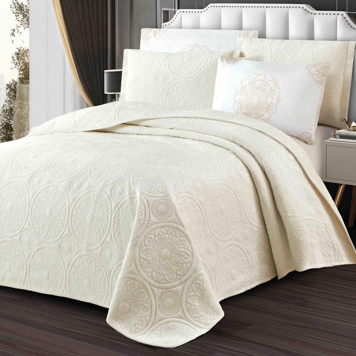 cuvertura catifea 5 piese - ivory cuvertura catifea 5 piese - ivory