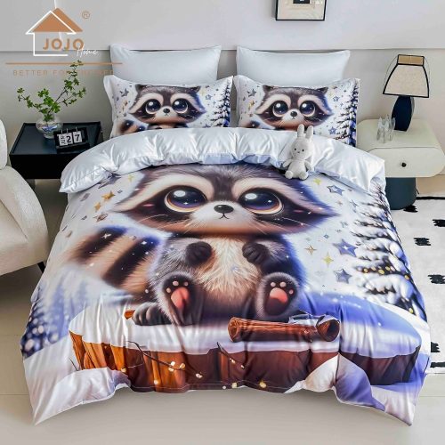 Lenjerie 5D cu elastic pat 1 persoana model raton