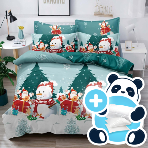 Pachet Lenjerie Christmas Gifts cu pilota si perne