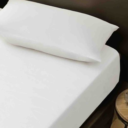 husa pat catifea alb 2 fete perna