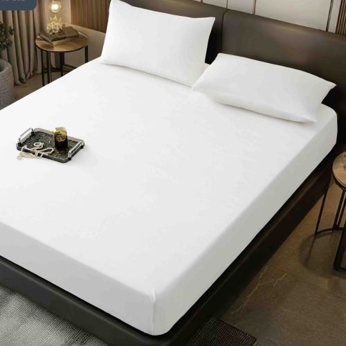 husa pat catifea alb