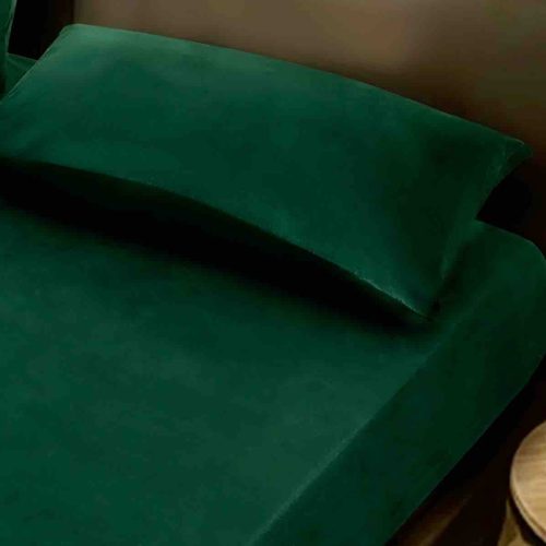 husa pat catifea verde smarald 2 fete perna