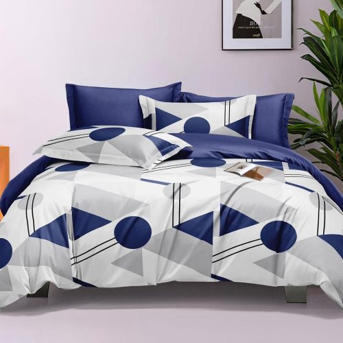 lenjerie finet gros pucioasa alb bleumarin cu forme geometrice