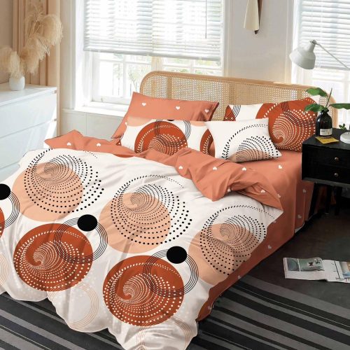 lenjerie finet gros pucioasa alb portocaliu cu cercuri