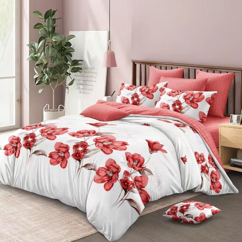 lenjerie finet gros pucioasa alb rosu cu flori lenjerie finet gros pucioasa alb rosu cu flori